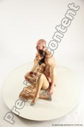 Nude Woman - Man White Sitting poses - simple Slim Bald Sitting poses - ALL Multi angles poses Realistic